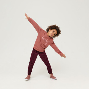 Sinsay - Spodnie sztruksowe - Bordowy - dziewczynka - 9792Q-83X