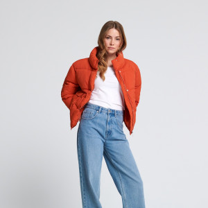 Sinsay - Kurtka pikowana - Pomarańczowy - damski - 9807A-23X