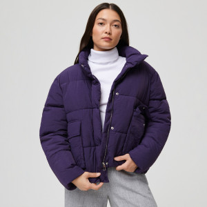 Sinsay - Kurtka pikowana - Fioletowy - damski - 9807A-49X