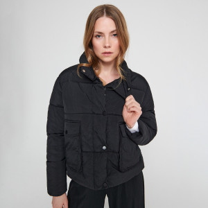 Sinsay - Kurtka pikowana - Czarny - damski - 9807A-99X