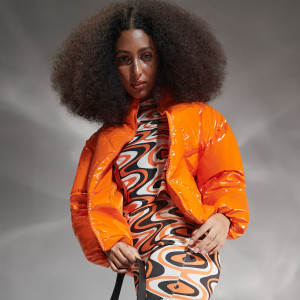 Sinsay - Kurtka puffer - Pomarańczowy - damski - 9842A-22X