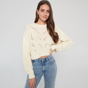Sinsay - Maglione con lavorazione spessa - Avorio - Da donna - 9891A-02X