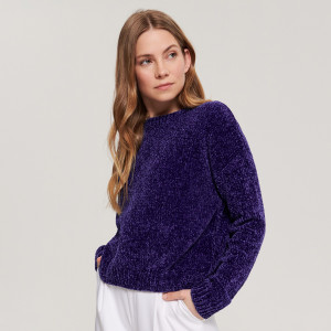 Sinsay - Sweter z miękkiej dzianiny - Granatowy - damski - 9913A-59X