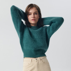 Sinsay - Sweter z miękkiej dzianiny - Turkusowy - damski - 9919A-69M