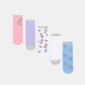 Sinsay - Skarpetki 5 pack - Wielobarwny - dziewczynka - 9951I-MLC