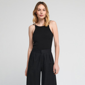 Sinsay - Top na ramiączkach - Czarny - damski - LC827-99X