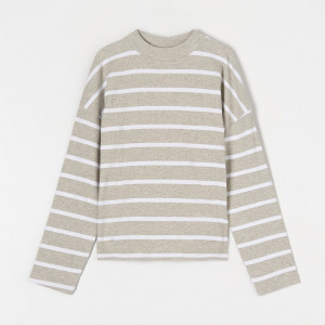 Sinsay - Bluza w paski - Jasny szary - damski - LS953-09M