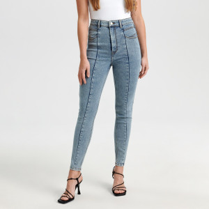 Sinsay - Jeansy skinny - Niebieski - damski - QE149-55J