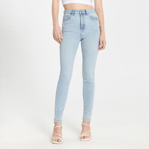 Sinsay - Jeansy skinny high waist - Niebieski - damski - QE150-05J