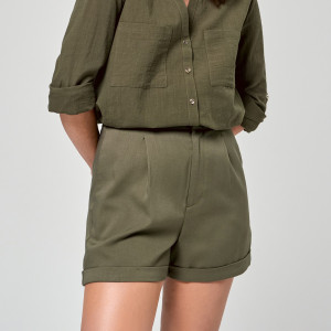 Sinsay - Szorty - Khaki - damski - VK001-79X