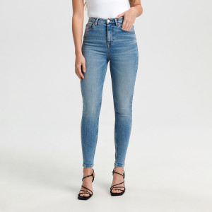 Sinsay - Jeansy skinny high waist - Niebieski - damski - VR488-50J