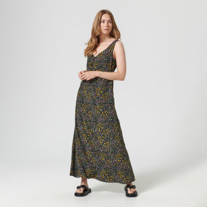 Sinsay - Sukienka maxi w kwiaty - Wielobarwny - damski - WX185-MLC