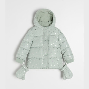 Sinsay - Kurtka z ociepleniem - Turkusowy - dziewczynka - XM533-06X