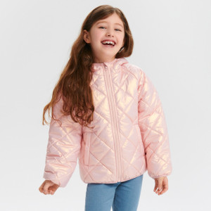 Sinsay - Kurtka pikowana - Różowy - dziewczynka - XM711-03X