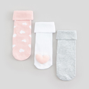 Sinsay - Skarpetki 3 pack - Wielobarwny - dziewczynka - XX091-MLC