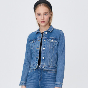 Sinsay - Denimjacke - Blau - damen - XY917-55J