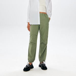 Sinsay - Weite Hosen - Khakigrün - damen - YC909-79X