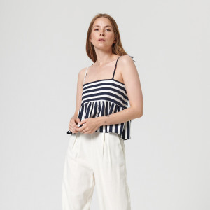 Sinsay - Gestreiftes Top - Bunt - damen - YK670-MLC