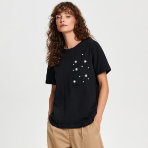 Sinsay - T-Shirt - Schwarz - damen - YY852-99X