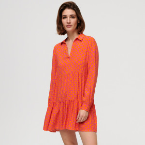 Sinsay - Sukienka mini babydoll - Wielobarwny - damski - YZ934-MLC