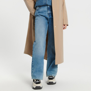 Sinsay - High-Waist-Jeans im Wide-Leg-Fit - Blau - damen - ZA986-50J