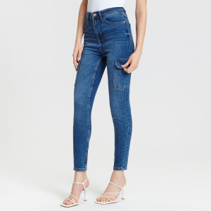 Sinsay - Jeans high waist skinny - Blu scuro - Da donna - ZA992-59J