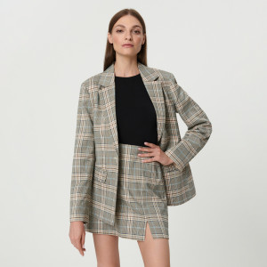 Sinsay - Spódnica mini z rozcięciem - Wielobarwny - damski - ZB056-MLC