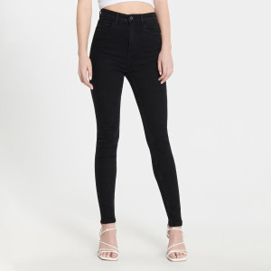 Sinsay - Jeansy skinny high waist - Czarny - damski - ZB497-99J