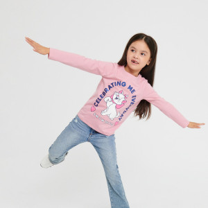 Sinsay - Koszulka Disney - Różowy - dziewczynka - ZE087-03X