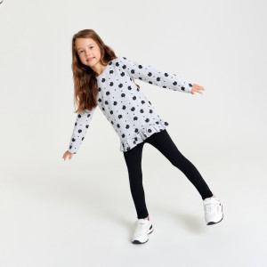 Sinsay - Komplet: koszulka i legginsy - Jasny szary - dziewczynka - ZE955-09M