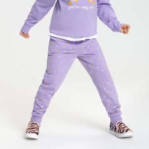 Sinsay - Spodnie dresowe jogger - Fioletowy - dziewczynka - ZF248-45X