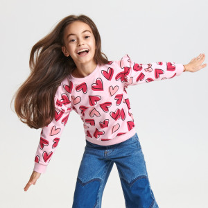 Sinsay - Bluza - Różowy - dziewczynka - ZP229-03X