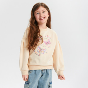 Sinsay - Sweatshirt - Elfenbein - Mädchen - ZP233-01X