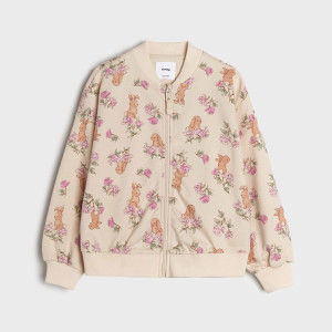 Sinsay - Bluza rozpinana - Kremowy - dziewczynka - ZP236-01X