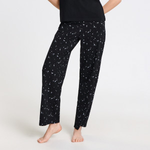 Sinsay - Piżama bawełniana - Czarny - damski - ZQ347-99X