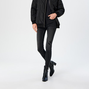 Sinsay - Jeansy skinny high waist - Czarny - damski - ZT875-99J