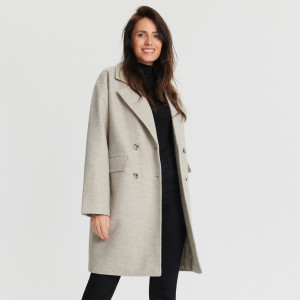 Sinsay - Płaszcz - Beżowy - damski - ZT982-08M