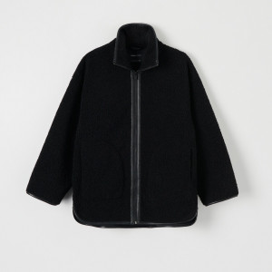 Sinsay - Kurtka teddy - Czarny - damski - ZT989-99X