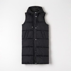Sinsay - Vestă matlasată - Negru - Femei - ZU019-99X