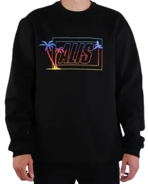 Alis Sunset Box Logo Crewneck (Sort)
