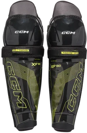 CCM Tacks XF80 Junior Shin Guards Ishockey Benskinner (Sort)