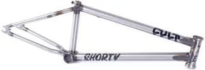 Cult Shorty Freestyle BMX Frame (Matte Clear Raw)  - Silver - Size: 20"