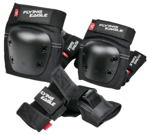FlyingEagle Valiant Protektoren Set Kinder (Schwarz)