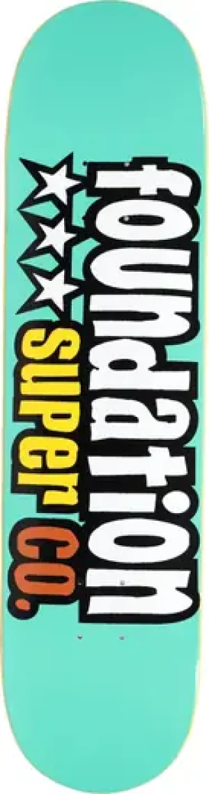 Foundation Team Skateboard Deck (3 Star Teal)