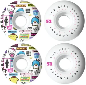 Girl Tokyo Speed 99A Skateboard Rollen 4 Stk. (52mm - Weiß/Pink/Blau)