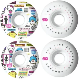 Girl Tokyo Speed 99A Skateboard Rollen 4 Stk. (50mm - Weiß/Pink/Blau)
