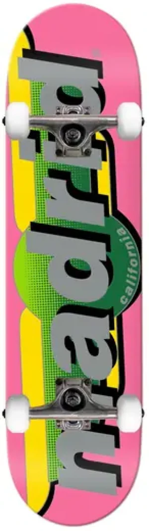 Madrid Wings Complete Skateboard (Pink)  - Pink;Yellow - Size: 7.5"