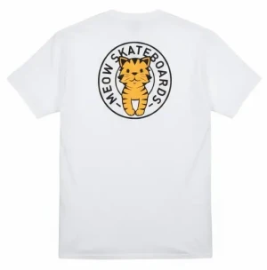 Meow Skateboards Meow Tabby Seal T-shirt (Weiß)