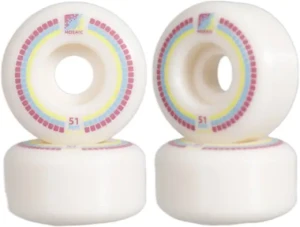 Mosaic CS Classic 101A Skateboard Hjul 4-Pak (51mm - Hvid/Lilla/Blå)