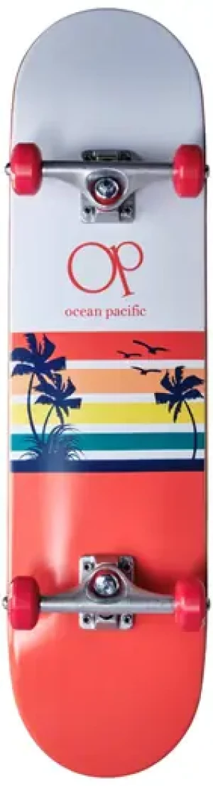 Ocean Pacific Sunset Skateboard Komplettboard (Weiß/Rot)